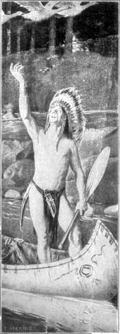 HIAWATHA IN HIS CANOE.