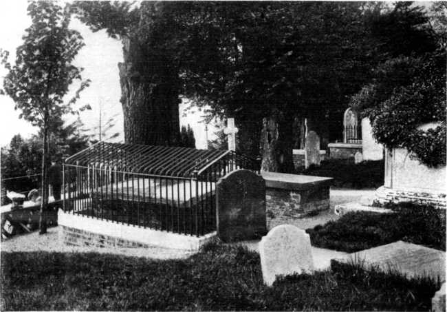 BYRON'S ELM IN CHURCH YARD, HARROW.