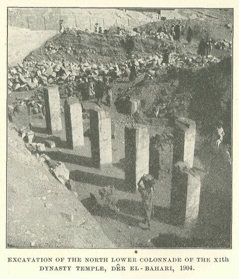 326.jpg Excavation of the North Lower Colonnade Of The Xith Dynasty Temple, Der El-bahari, 1904. 