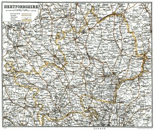 Map of Hertfordshire