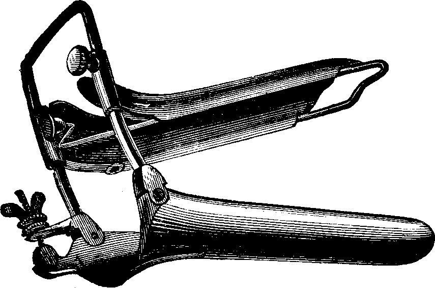 Illustration:
Fig. 16. An Expanding Uterine Speculum.