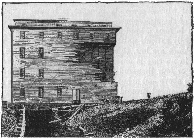 Fig. 9.—Showing effect of expansion of air contained
in a hollow wall during the passage of the storm.