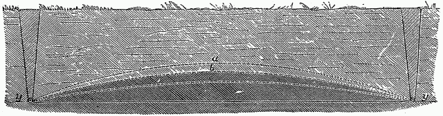 Illustration: Fig. 12 - LINE OF SATURATION BETWEEN DRAINS.