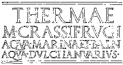 21. CLASSIC ROMAN INSCRIPTION IN MARBLE  FROM A RUBBING. F.C.B.