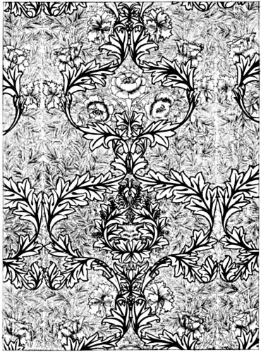 Detailed floral and foliage design