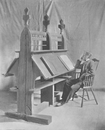 Fig. 61.Single desk in the old Library, Lincoln Cathedral.