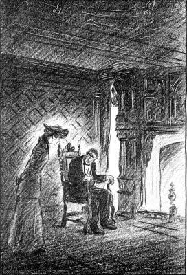 "THERE STOOD CLOSE TO HIM, SO CLOSE THAT HE COULD ALMOST
HAVE TOUCHED HER, FLOSSY, HIS WIFE"