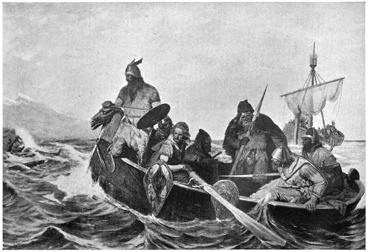 Norsemen landing in Iceland