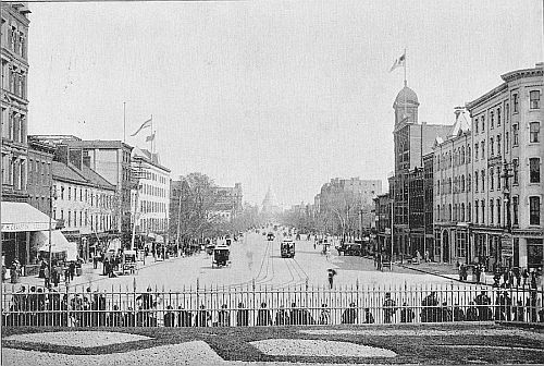 PENNSYLVANIA AVENUE—Looking East from Treasury Department.