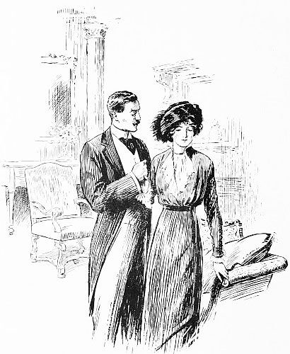 “He had taken her small, white hand in his, and for a
moment he stood mute before her, overcome with gratitude.” (Chapter
XVIII.)