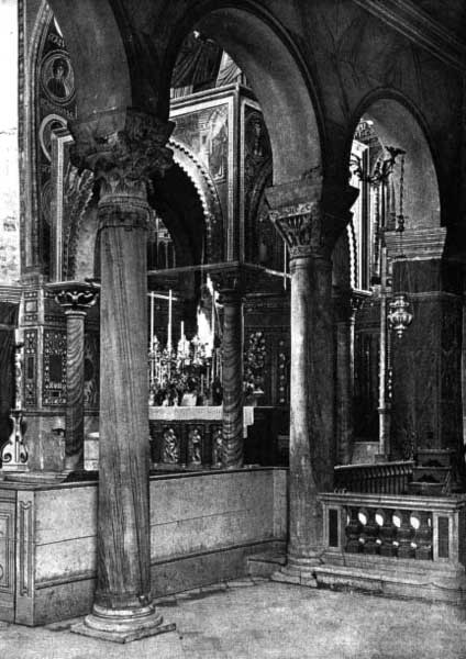 HIGH-ALTAR, PARENZO, FROM THE SOUTH AISLE

