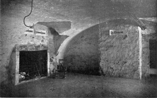 Ancient kitchen and fireplace of the Château de Ramezay.