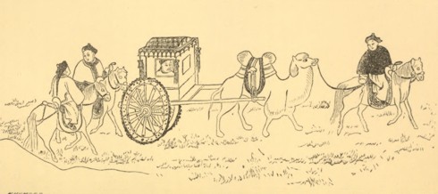 A MONGOL CAMEL CART