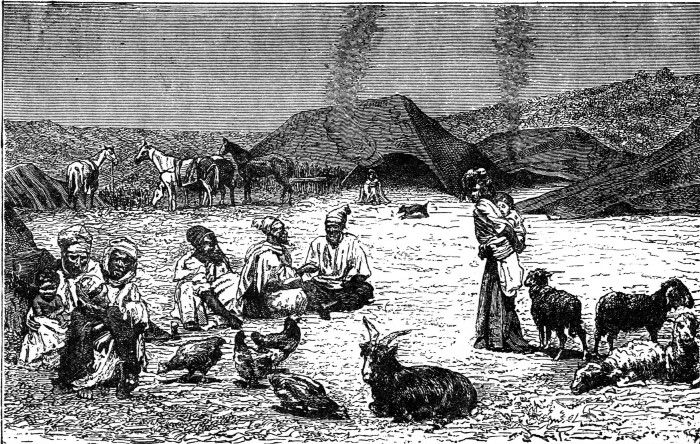 ENCAMPMENT OF BEDOUIN ARABS. Frontispiece.