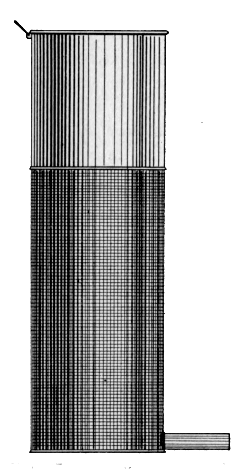 Whey strainer with spout to fit into the gate in the vat.