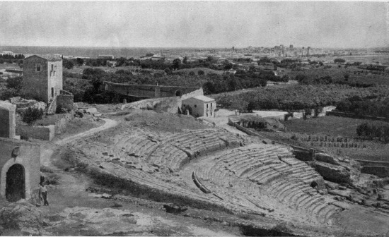 “From the top row of seats in the Greek Theater look out
over the gracious panorama below”—Syracuse.