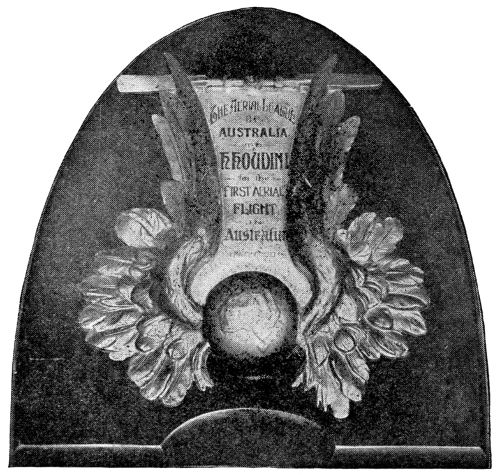 Trophy won by Houdini.