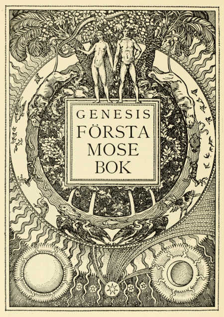 HALF-TITLE PAGE FROM GUSTAV V'S BIBLE. DESIGNED BY OLLE
HJORTZBERG. PRINTED BY BRÖDERNA LAGERSTRÖM