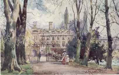 CLARE COLLEGE AND BRIDGE FROM THE AVENUE

King’s College Chapel is seen through the trees.