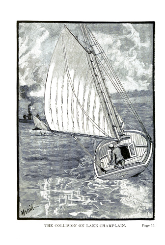 Illustration: The collision on Lake Champlain