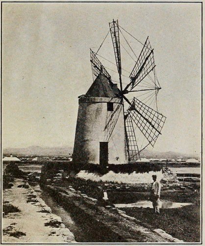 Tower mill. Trapani, Sicily.