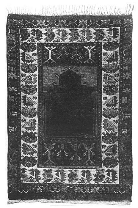 BERGAMA PRAYER RUG.