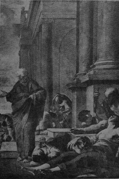 PETER. They brought forth the sick into the streets, and laid them on beds and couches, that at least the shadow of Peter passing by might overshadow some of them.