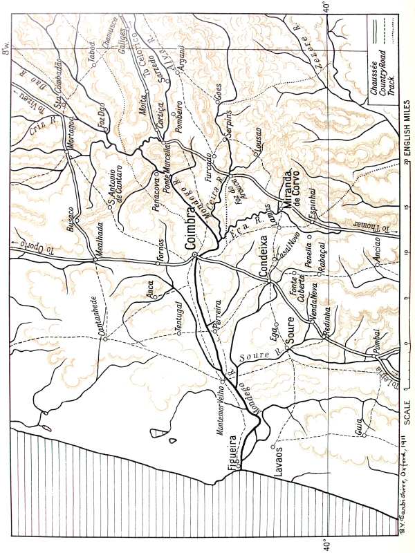 Map of the Lower Mondego