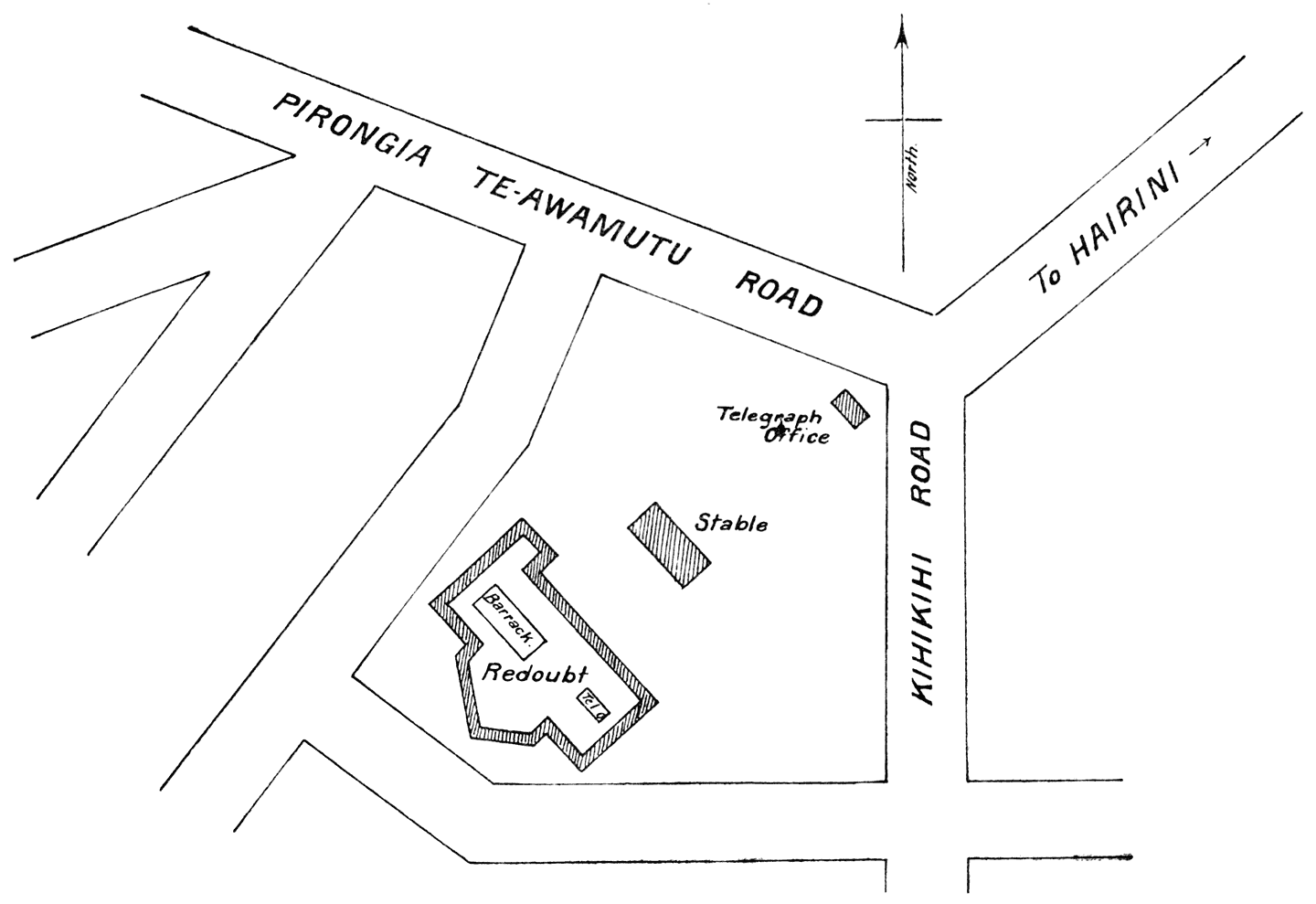 PLAN OF TE AWAMUTU REDOUBT, 1874.