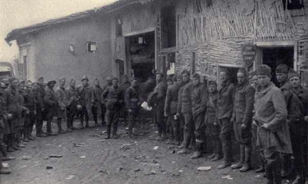 The wrecked house in
Neuvilly where the lassies went to sleep in the cellar and woke up to find the
soldiers watching them.